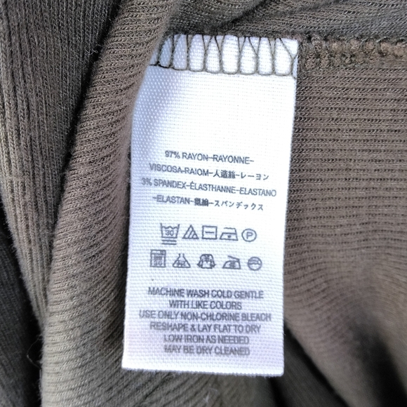 We The Free Love Valley Olive Green Long Sleeve Knit Top Size Medium - Picture 9 of 9